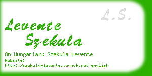 levente szekula business card